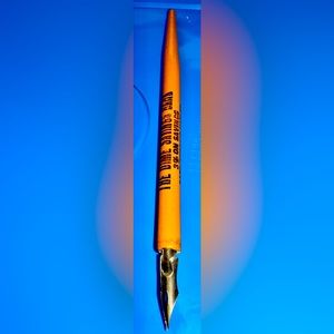 1900s Antique Orange Wooden DIME SAVINGS BANK Detroit Michigan Fountain Pen